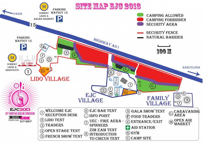 EJC 2013 Toulouse – Mapa