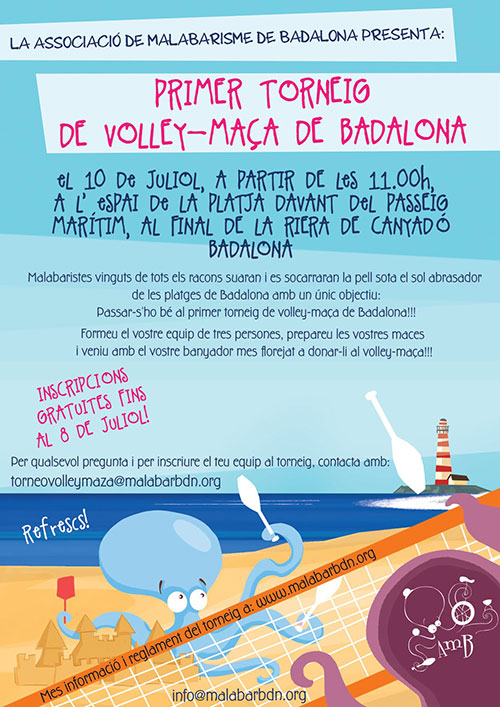 Cómo organizar un torneo de Volley-Maza - Cartel Torneo Badalona