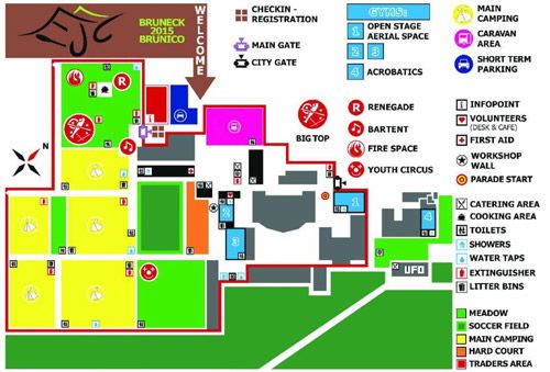 Crónica EJC 2105, mapa del evento