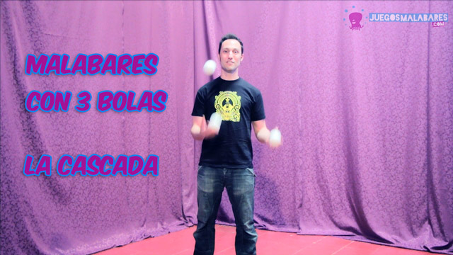 videotutorial malabares 3 bolas cascada