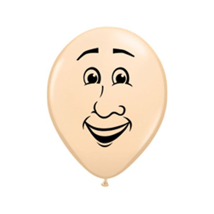 Globos Qualatex Redondos Q5 - Caras hombre 100u. - Comprar en Juegos  Malabares