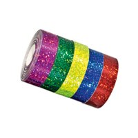 Cinta adhesiva glitter circo 19mm colores
