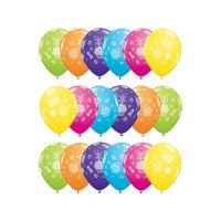 Globos Qualatex Redondos Q11 - Cupcakes y regalos 25 un.