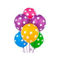 Globos Qualatex Redondos Q11 - Polka Dots 25u.