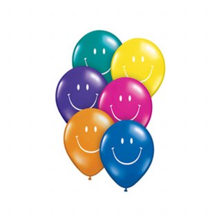 Globos Qualatex Redondos Q5 - Caras sonrientes colores 100 u.