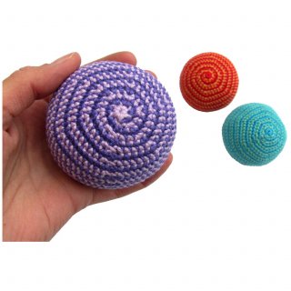 BravoBalls - Pelotas crochet hacky sack 80g (3 u.)