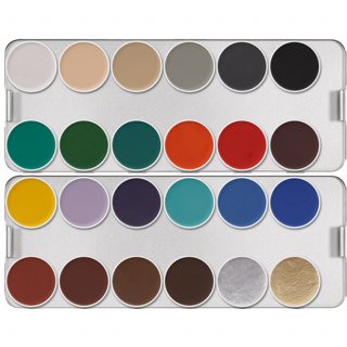 Paleta Aquacolor Kryolan 24 colores