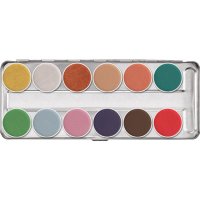 Paleta Aquacolor Kryolan Interferenz 12 colores